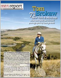 Interview with Tom Brokaw, Mountain Magazine, Winter 2011/2012